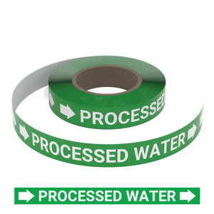 Processed Water (Green) - Pipe Marking Roll